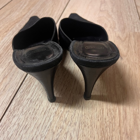 Vintage Coach Libby Signature Black Monogram Kitten Heels - Picture 5 of 5